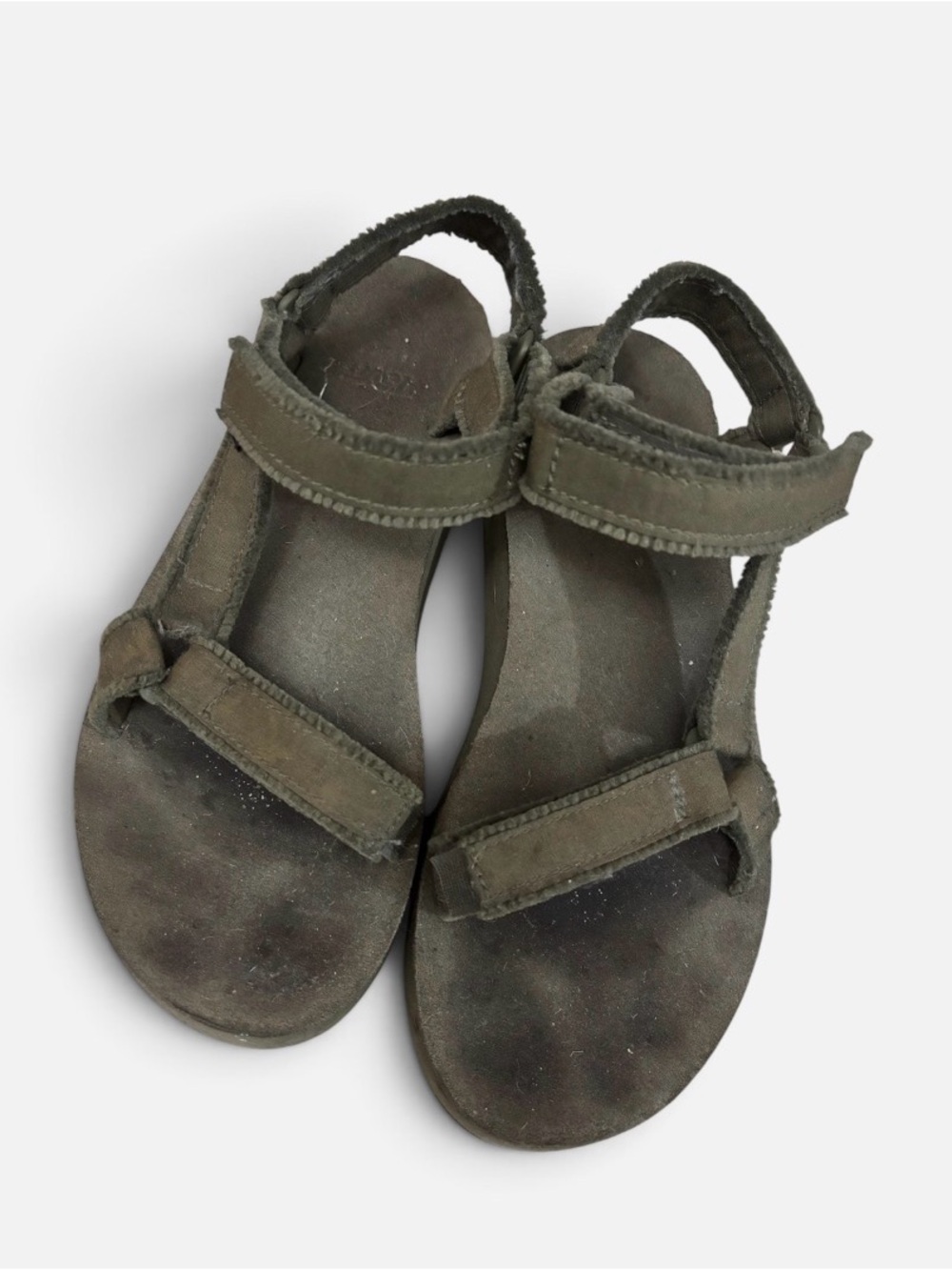 Teva woman’s 7 Olive Green Hook-and-Loop Sandals